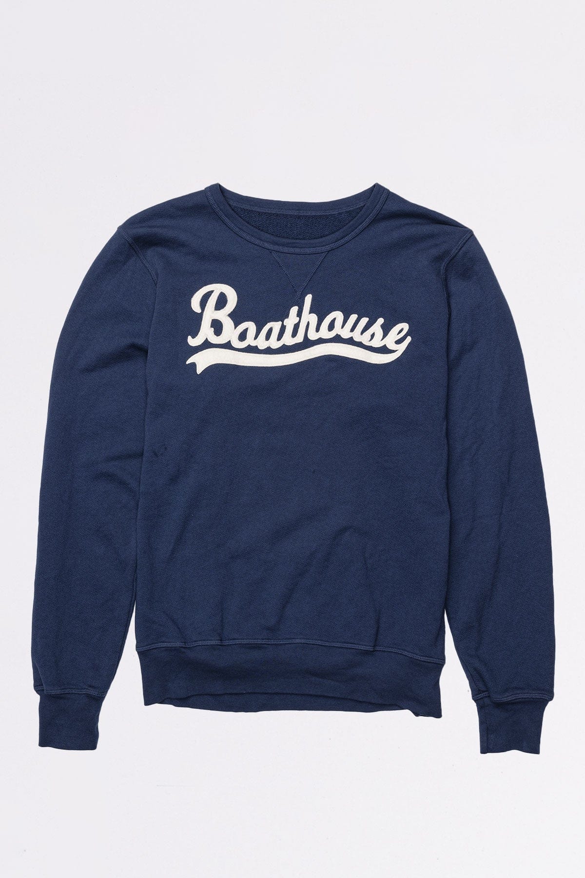 Classic Felt Boathouse Unisex Sweatshirt Navy / X-Small