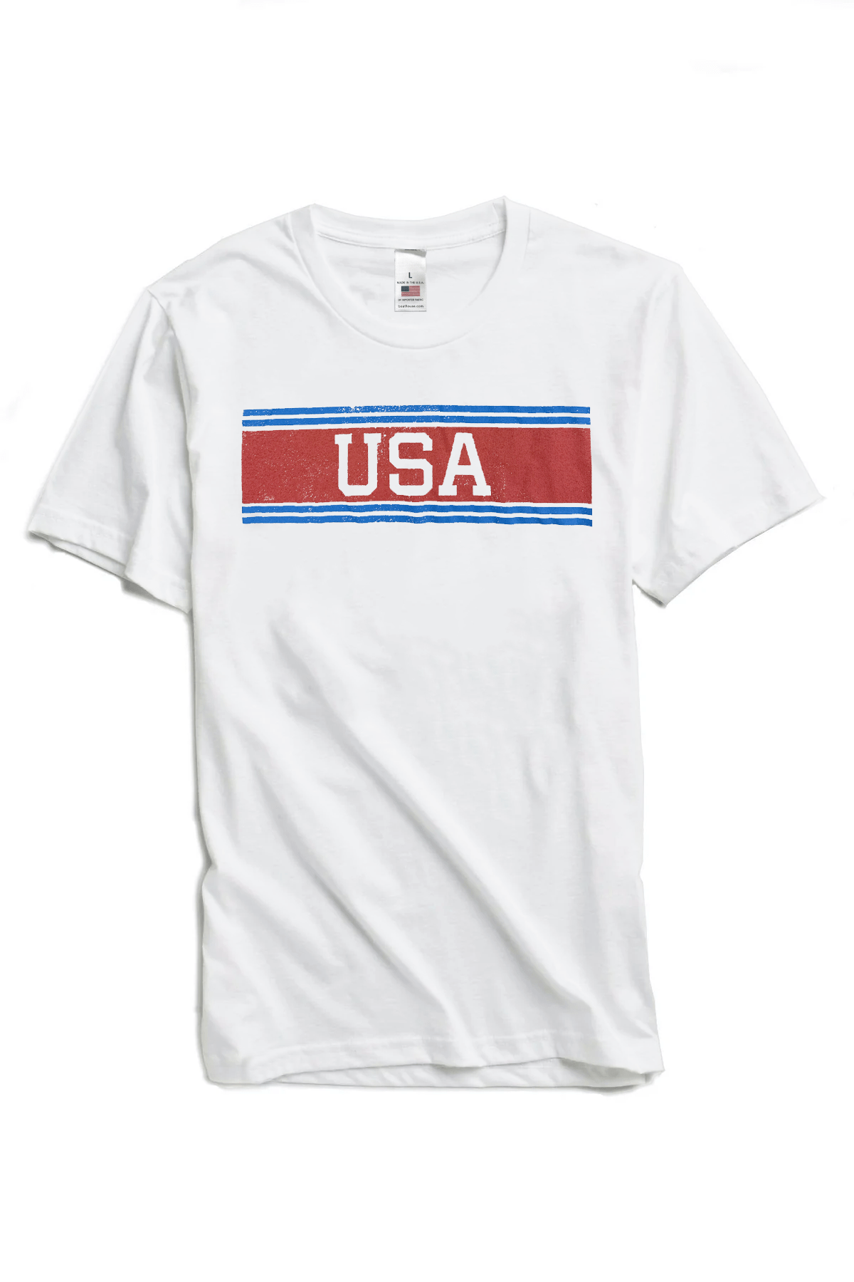 Unisex Olympian Cotton Short Sleeve Tee USA / Small