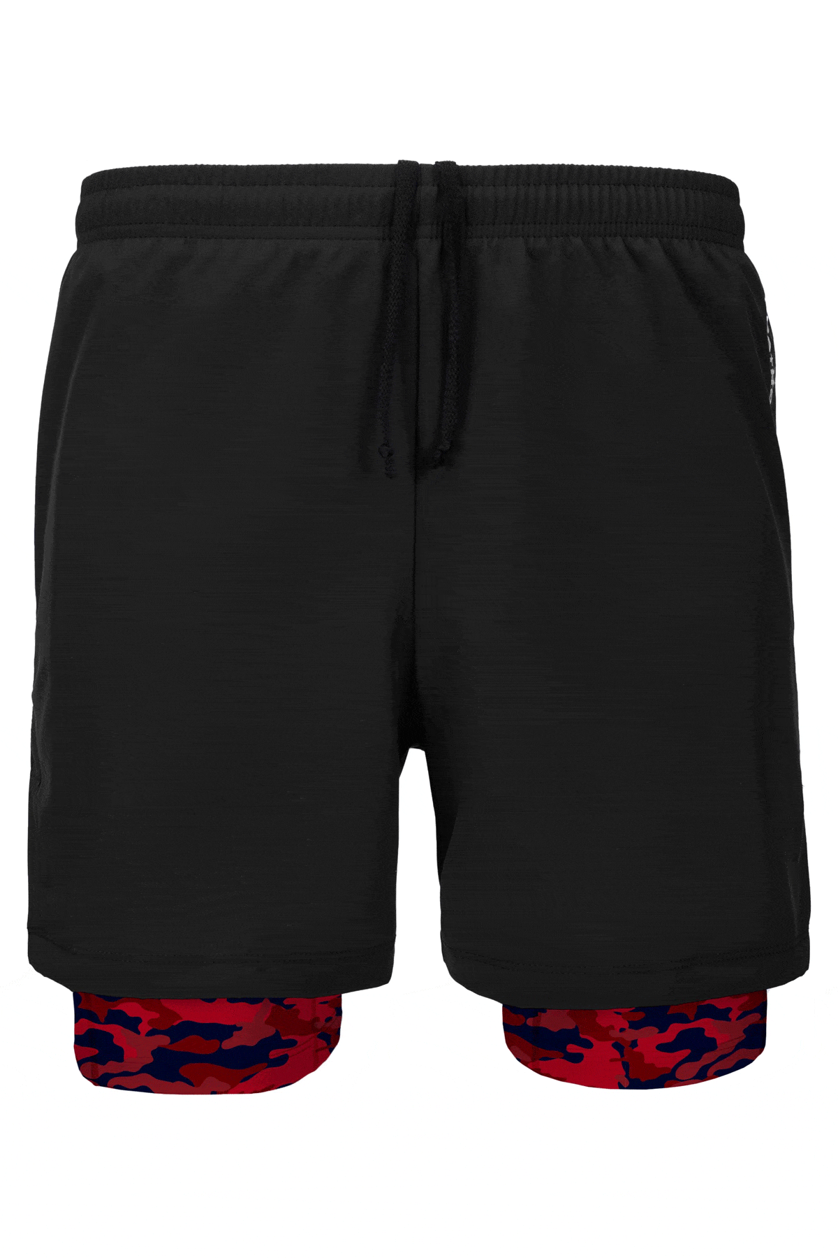 Buy Active Black Double Layer Running Shorts - 14