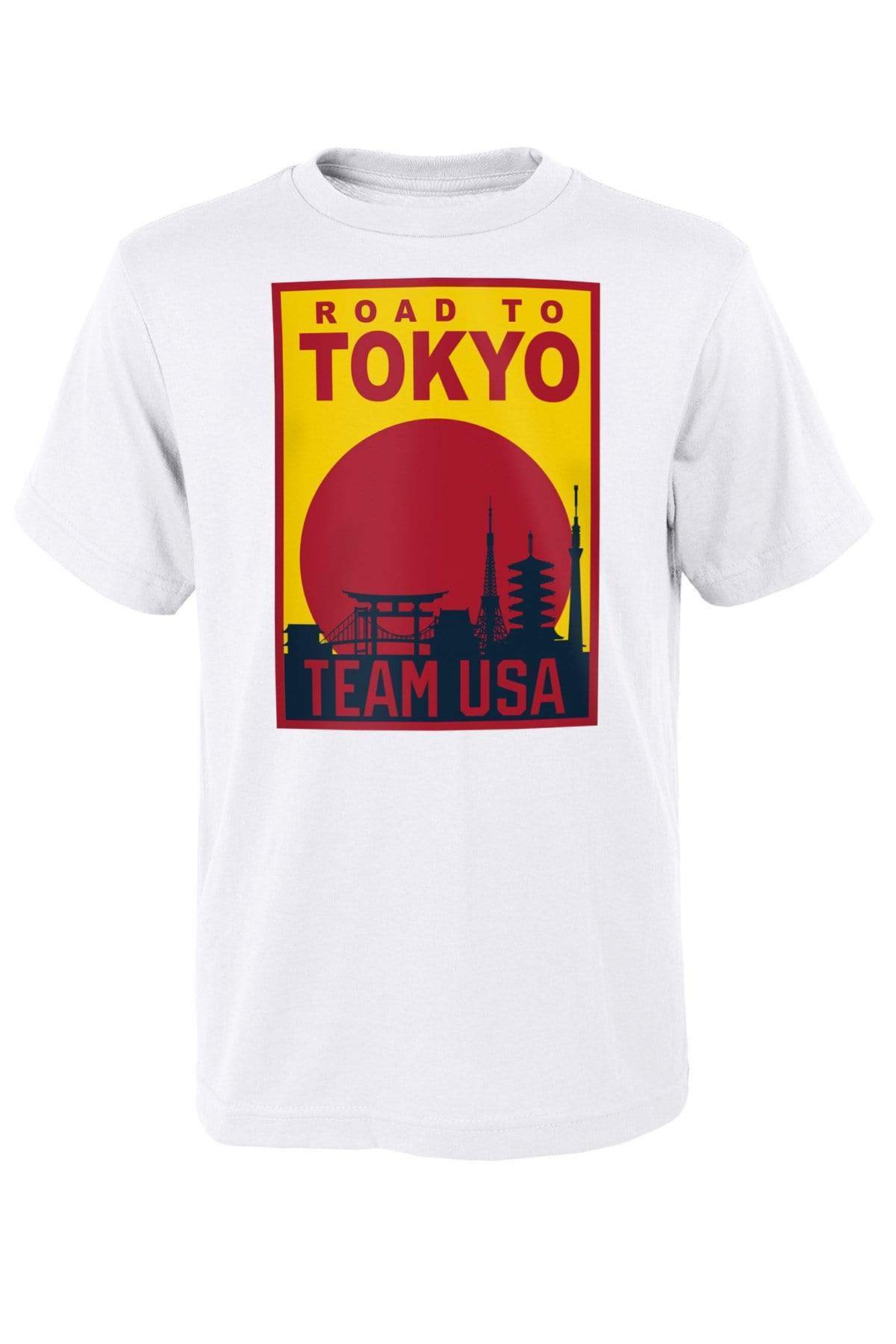 Official Team USA Road To Tokyo Sunrise Tee Small / White